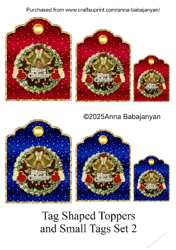 Tag Shaped Toppers and Small Tags Set 2