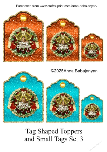 Tag Shaped Toppers and Small Tags Set 3