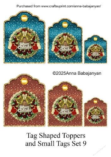 Tag Shaped Toppers and Small Tags Set 9
