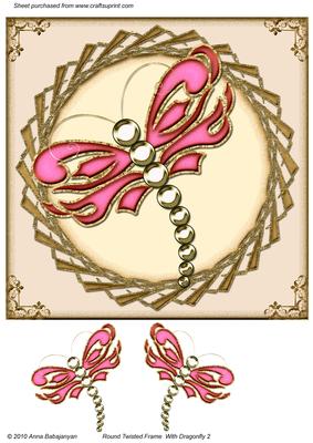 Round Twisted Frame with Dragonfly 2