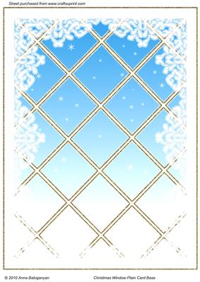 Christmas Window Plain Card Base