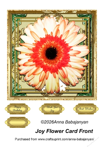 Joy Flower Card Front