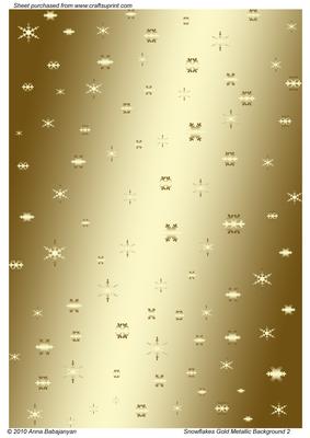 Snowflakes Gold Metallic Background 2