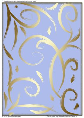 Thinking of You Metallic Swirls (pastel 4)