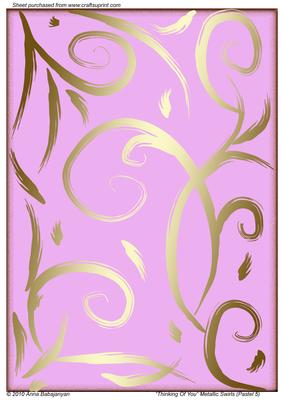 Thinking of You Metallic Swirls (pastel 5)