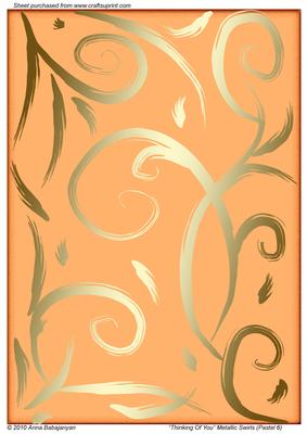 Thinking of You Metallic Swirls (pastel 6)