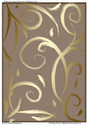 Thinking of You Metallic Swirls (pastel 7)