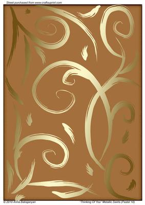 Thinking of You Metallic Swirls (pastel 10)