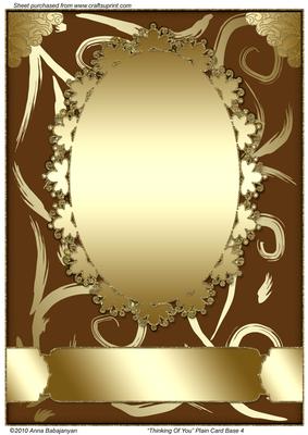 Thinking of You Plain Card Base 4