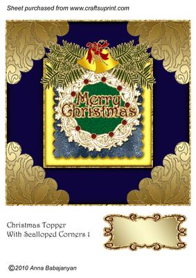 Christmas Topper with Scalloped Corners 1