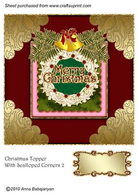 Christmas Topper with Scalloped Corners 2