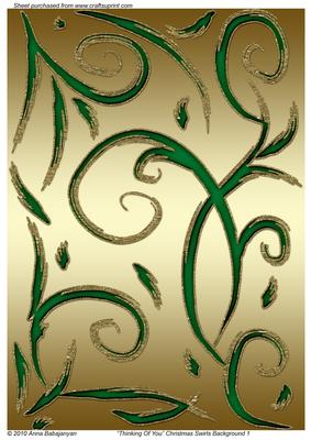 Thinking of You Christmas Swirls Background 1