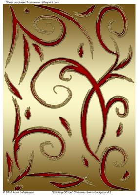 Thinking of You Christmas Swirls Background 2