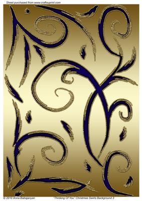 Thinking of You Christmas Swirls Background 3