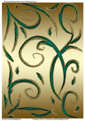 Thinking of You Christmas Swirls Background 5