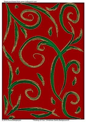 Thinking of You Christmas Swirls Background 6