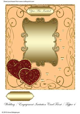 Wedding / Engagement Invitation Card Front / Topper 4