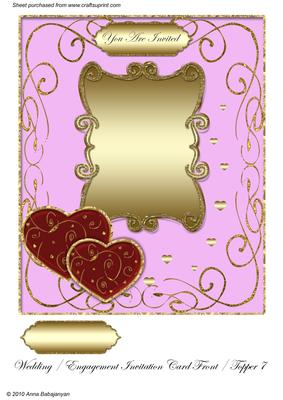 Wedding / Engagement Invitation Card Front / Topper 7
