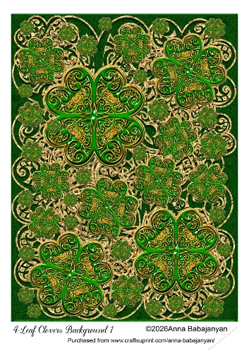 4 Leaf Clovers Background 1
