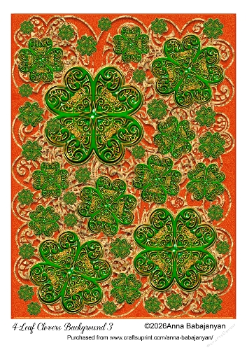 4 Leaf Clovers Background 3