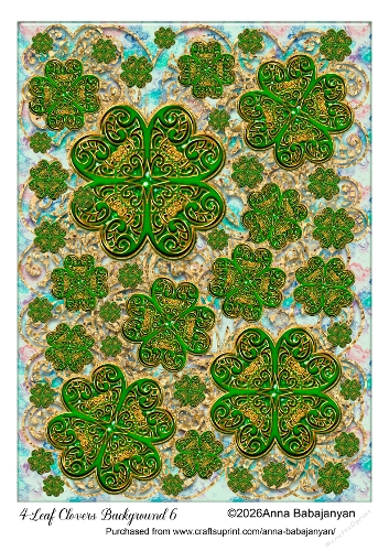 4 Leaf Clovers Background 6