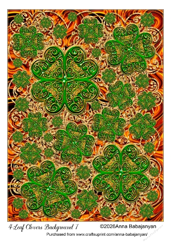 4 Leaf Clovers Background 7