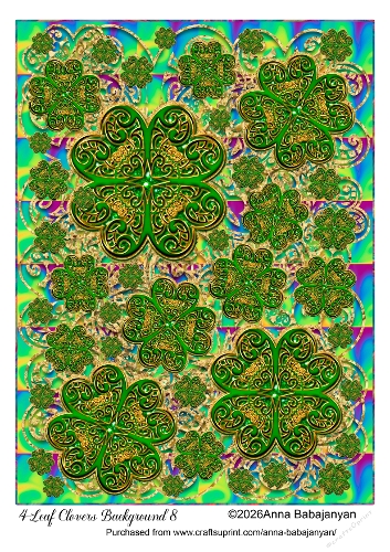 4 Leaf Clovers Background 8