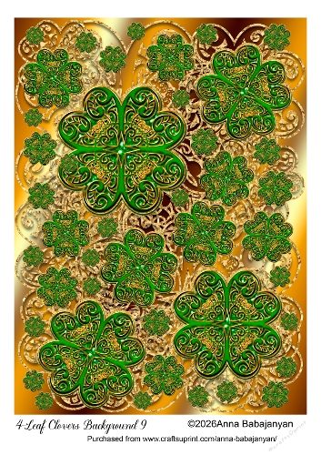 4 Leaf Clovers Background 9