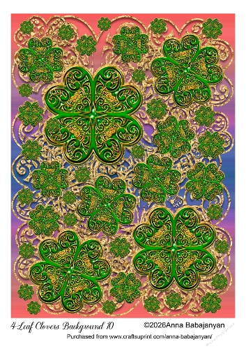 4 Leaf Clovers Background 10
