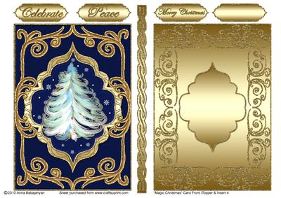 Magic Christmas Card Front/ Topper & Insert 4
