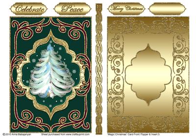 Magic Christmas Card Front/ Topper & Insert 5