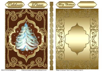 Magic Christmas Card Front/ Topper & Insert 6
