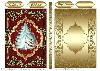 Magic Christmas Card Front/ Topper & Insert 7