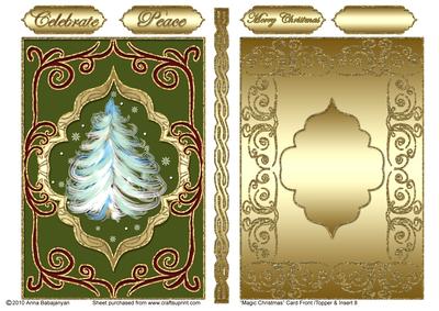 Magic Christmas Card Front/ Topper & Insert 8