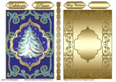 Magic Christmas Card Front/ Topper & Insert 9