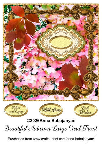 Beautiful Autumn Large Card Front