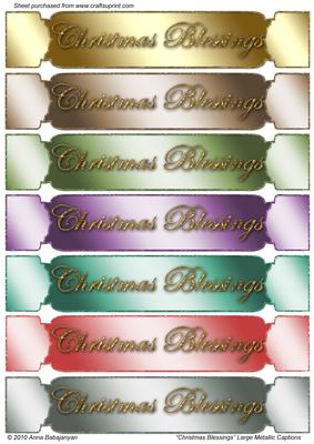 Christmas Blessings Large Metallic Captions