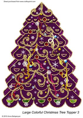 Large Colorful Christmas Tree Topper 3