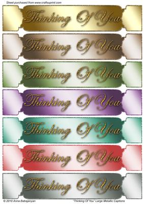 Thinking of You Large Metallic Captions