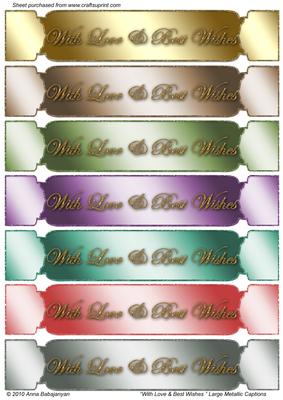 With Love & Best Wishes Large Metallic Captions