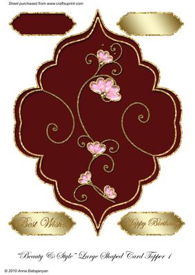 Beauty & Style Large Shaped Card Topper 1
