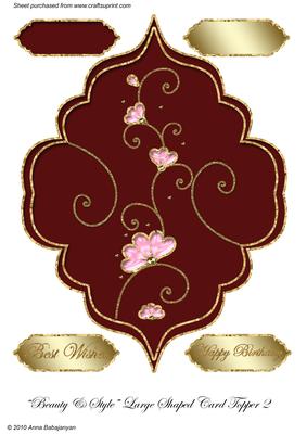 Beauty & Style Large Shaped Card Topper 2