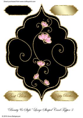 Beauty & Style Large Shaped Card Topper 3