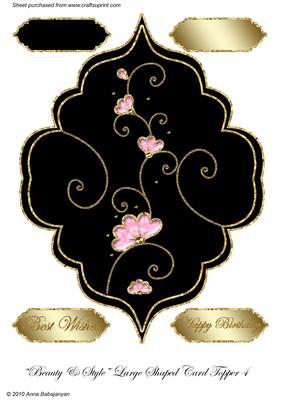 Beauty & Style Large Shaped Card Topper 4