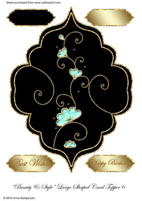 Beauty & Style Large Shaped Card Topper 6