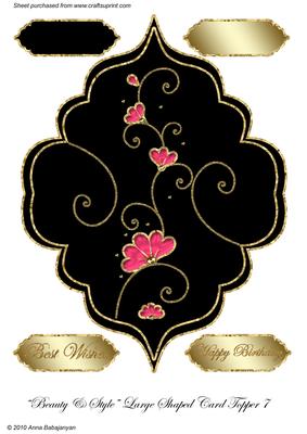 Beauty & Style Large Shaped Card Topper 7
