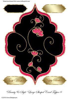 Beauty & Style Large Shaped Card Topper 8