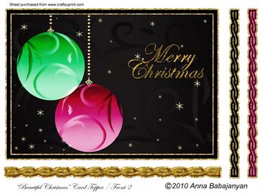 Beautiful Christmas Card Topper / Front 2