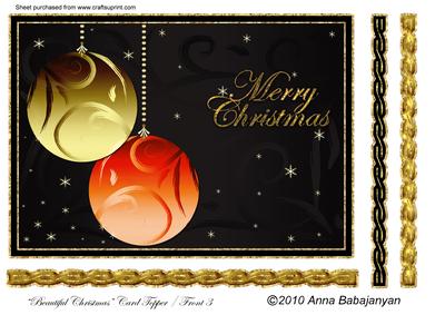 Beautiful Christmas Card Topper / Front 3