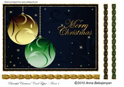 Beautiful Christmas Card Topper / Front 4
